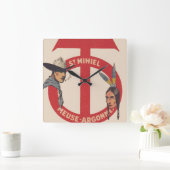 Afdeling Logo militaire eenheid AMerican Vierkante Klok (Huis)