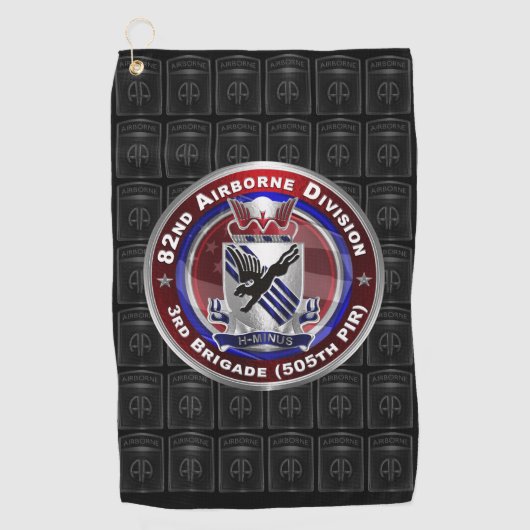 Afdeling Luchtvaart 3e Brigade 505e PIR Golfhanddoek (Voorkant)