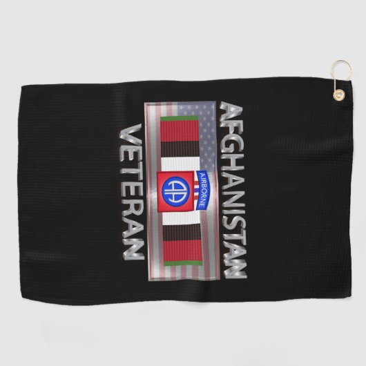 Afdeling Luchtvaart Afghanistan Veteraan Golfhanddoek (Horizontaal)