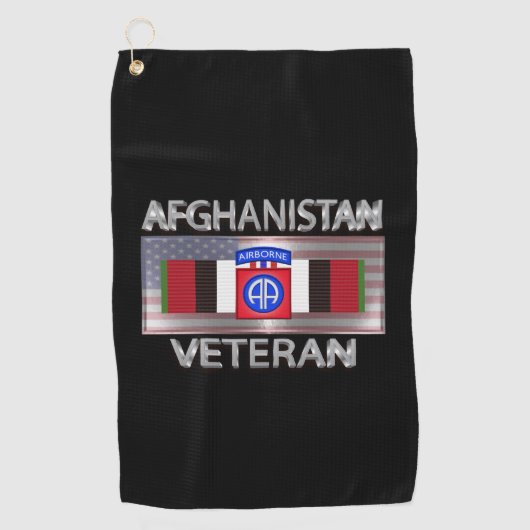 Afdeling Luchtvaart Afghanistan Veteraan Golfhanddoek (Voorkant)
