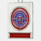 Afdeling Luchtvaart Afghanistan Veteraan Verzilverd Banner Ornament (Links)