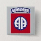 Afdeling Luchtvaart - Combat Service Vierkante Button 5,1 Cm (Voorkant)