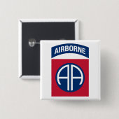 Afdeling Luchtvaart Insignia Militaire Veteraan Vierkante Button 5,1 Cm (Voorkant /achterkant)