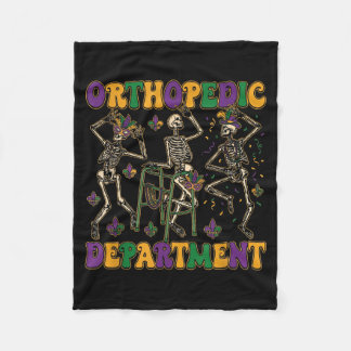 Afdeling Orthopedie Mardi Gras Verpleegster Skelet Fleece Deken