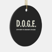Afdeling Overheids Efficiëntie Doge Dog Keramisch Ornament (Rechts)