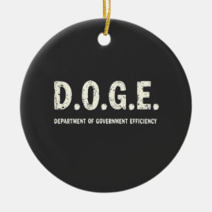 Afdeling Overheids Efficiëntie Doge Dog   Keramisch Ornament