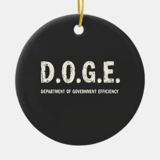 Afdeling Overheids Efficiëntie Doge Dog Keramisch Ornament (Voorkant)