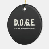 Afdeling Overheids Efficiëntie Doge Dog Keramisch Ornament (Links)