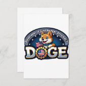 Afdeling Overheidsrendement Doge Hond   Bedankkaart (Voorkant / Achterkant)