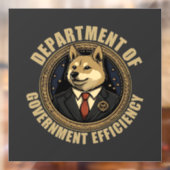 Afdeling Overheidsrendement Doge Hond Raamsticker (Vel 2)