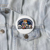 Afdeling Overheidsrendement Doge Hond   Ronde Button 7,6 Cm (In situ)