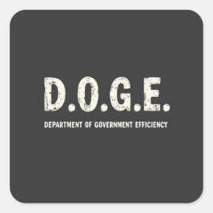 Afdeling Overheidsrendement Doge Hond Vierkante Sticker