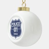 Afdeling politie van Iowa Shield 01 Keramische Bal Ornament (Rechts)