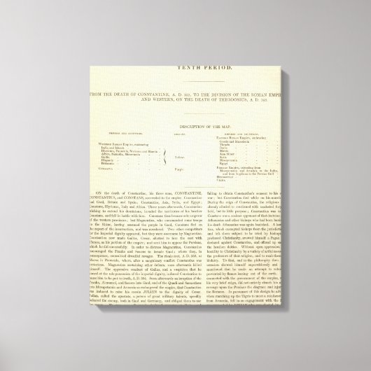 Afdeling van het Romeinse Rijk 395 AD 2 Canvas Afdruk (Voorkant)