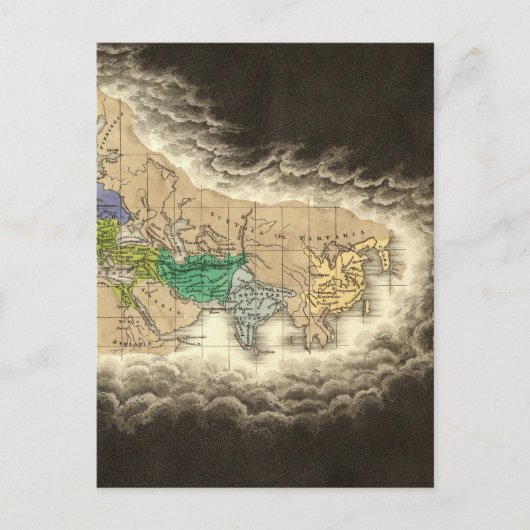 Afdeling van het Romeinse Rijk 395 AD Briefkaart (Voorkant)