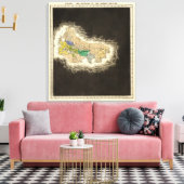 Afdeling van het Romeinse Rijk 395 AD Canvas Afdruk (Insitu (Woonkamer))