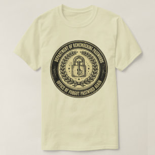 Afdeling Vergeten Wachtwoorden Grappige IT-onderst T-shirt