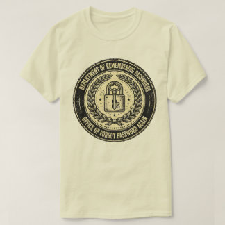 Afdeling Vergeten Wachtwoorden Grappige IT-onderst T-shirt