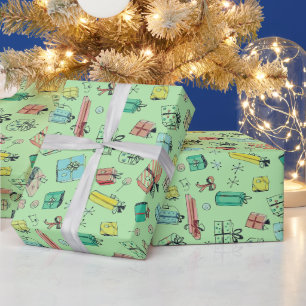 afdeling Winkelcadeaus retro Mint Green Cadeaupapier