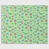  afdeling Winkelcadeaus retro Mint Green Cadeaupapier (Vlak)