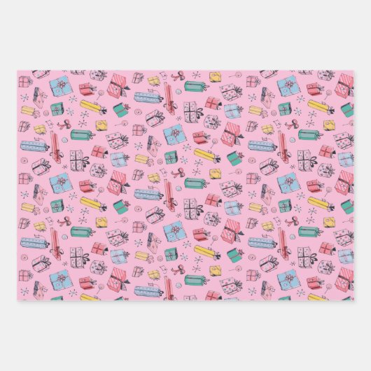  afdeling Winkelcadeaus Retro plakband kleur Inpakpapier Vel (Voorkant 2)