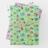  afdeling Winkelcadeaus Retro plakband kleur Inpakpapier Vel (In situ)