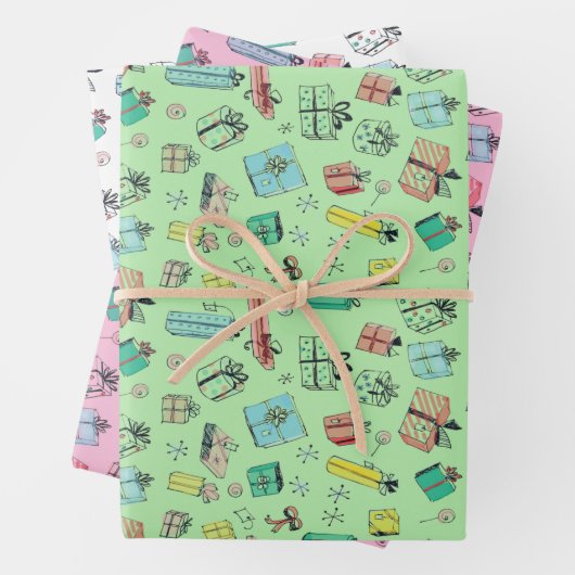  afdeling Winkelcadeaus Retro plakband kleur Inpakpapier Vel (In situ)