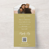 Afdichten en verzenden Inclusieve minimalistische All In One Uitnodiging (Binnen)