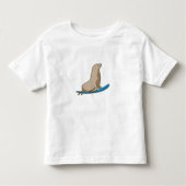 Afdichting als Surfer met Surfboard Kinder Shirts (Voorkant)