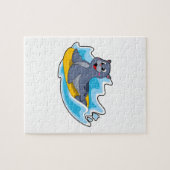 Afdichting als Surfer met Surfboard Legpuzzel (Horizontaal)