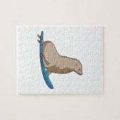 Afdichting als Surfer met Surfboard Legpuzzel (Horizontaal)