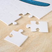 Afdichting als Surfer met Surfboard Legpuzzel (Zijkant)