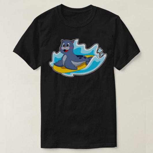 Afdichting als Surfer met Surfboard T-shirt (Design voorkant)