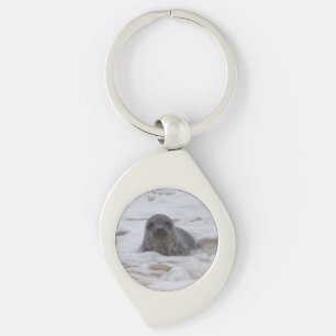 Afdichting - Animal Photo Afbeelding Swirl Metal S Sleutelhanger