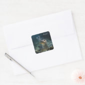 Afdichting blazen van de hartbellen vierkante sticker (Envelop)