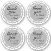 Afdichting geïnspireerd Waarderende "dank u" Stick Sticker (Voorkant)