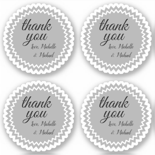 Afdichting geïnspireerd Waarderende "dank u" Stick Sticker (Voorkant)