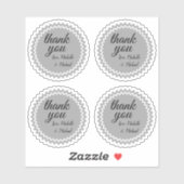 Afdichting geïnspireerd Waarderende "dank u" Stick Sticker (Vel)