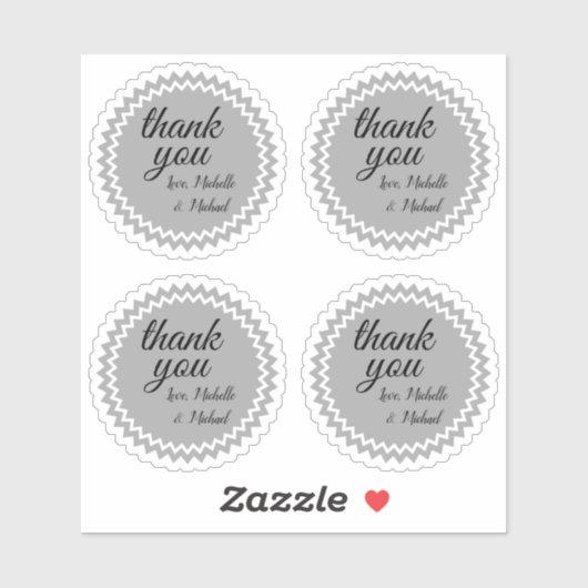 Afdichting geïnspireerd Waarderende "dank u" Stick Sticker (Vel)