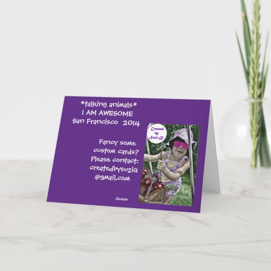 Afdichting in Geweldige Pose Kaart (Achterkant)