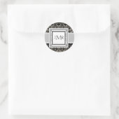 Afdichting monogram damast envelop ronde sticker (Tas)