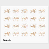 Afdichting monogram envelop ronde sticker (Vel)