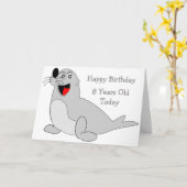 Afdichting ontwerp gepersonaliseerde 8e verjaardag kaart (Gele Bloem)