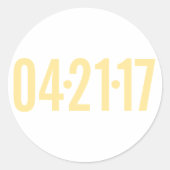 Afdichting van datumomhulsel ronde sticker (Voorkant)