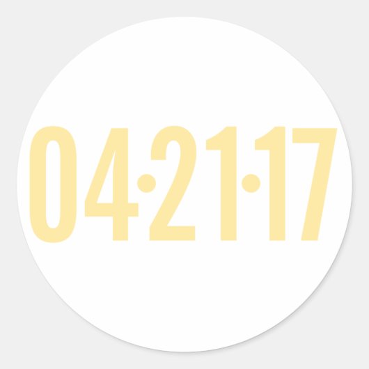 Afdichting van datumomhulsel ronde sticker (Voorkant)