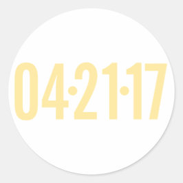 Afdichting van datumomhulsel ronde sticker