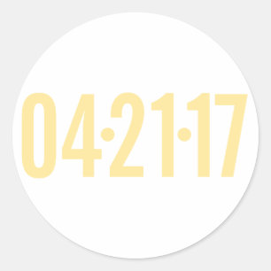 Afdichting van datumomhulsel ronde sticker