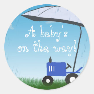 Afdichting van de Baby shower van de trekker Ronde Sticker