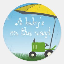 Afdichting van de Baby shower van de trekker Ronde Sticker