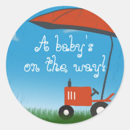 Afdichting van de Baby shower van de trekker Ronde Sticker